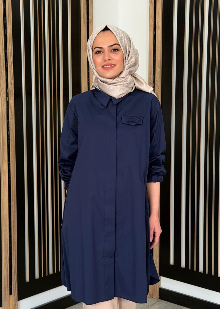 MissWhence Kemerli Gömlek LACİVERT - 2