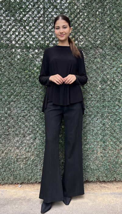 MissWhence Nubuk Pantolon SİYAH - 2