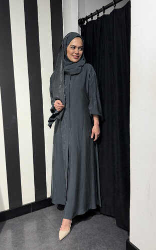 MissWhence Önü Çıtçıtlı Pardesü Petrol Yeşili - 4