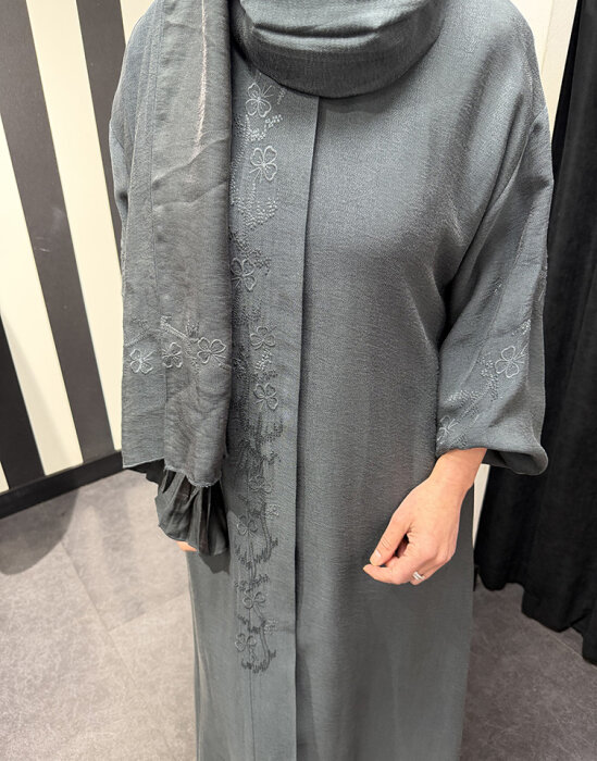 MissWhence Önü Çıtçıtlı Pardesü Petrol Yeşili - 5