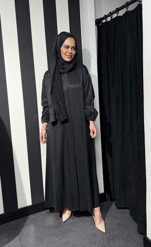 MissWhence Önü Çıtçıtlı Pardesü SİYAH