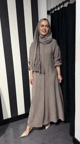 MissWhence Önü Çıtçıtlı Pardesü VİZON - 3