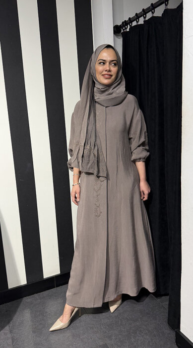 MissWhence Önü Çıtçıtlı Pardesü VİZON - 3