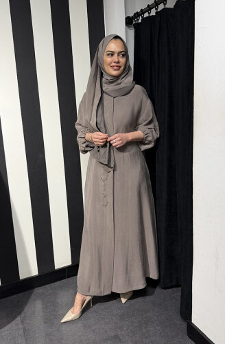 MissWhence Önü Çıtçıtlı Pardesü VİZON - 4