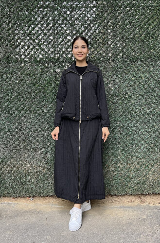 MissWhence Tafta Etekli Takım SİYAH