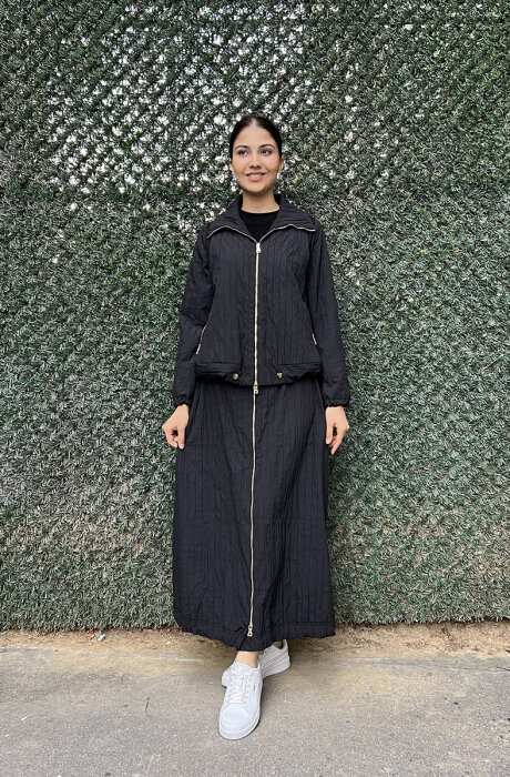 MissWhence Tafta Etekli Takım SİYAH - 1