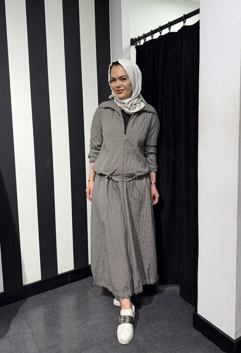 MissWhence Tafta Etekli Takım VİZON - 2