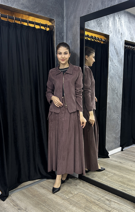NiQozza Lilia İpek Etekli Takım KAHVE - 3