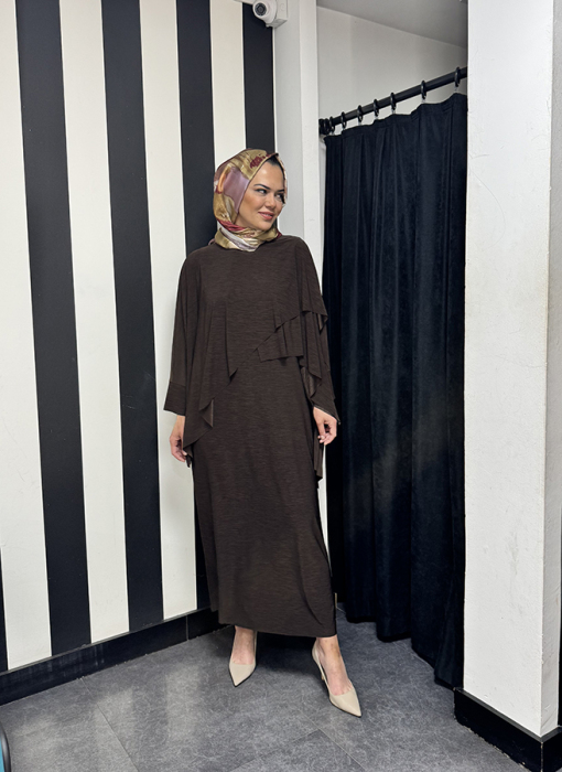 Noi Elenay Kolsuz A Forum Elbise KAHVE - 2