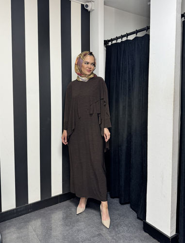 Noi Elenay Kolsuz A Forum Elbise KAHVE - 3