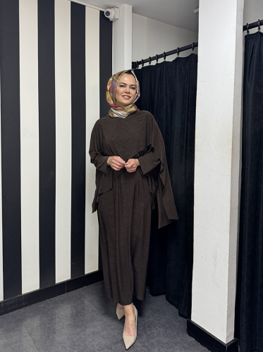 Noi Elenay Kolsuz A Forum Elbise KAHVE - 1