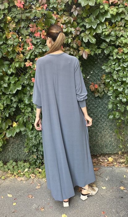 Noi Krep Jarse A Form Elbise ANTRASİT - 2