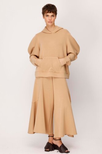 Noi Modal Kapsonlu Sweatshirt CAMEL - 2