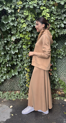 Noi Modal Kapsonlu Sweatshirt CAMEL - 5