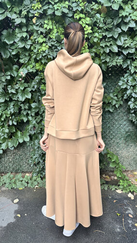 Noi Modal Kapsonlu Sweatshirt CAMEL - 6