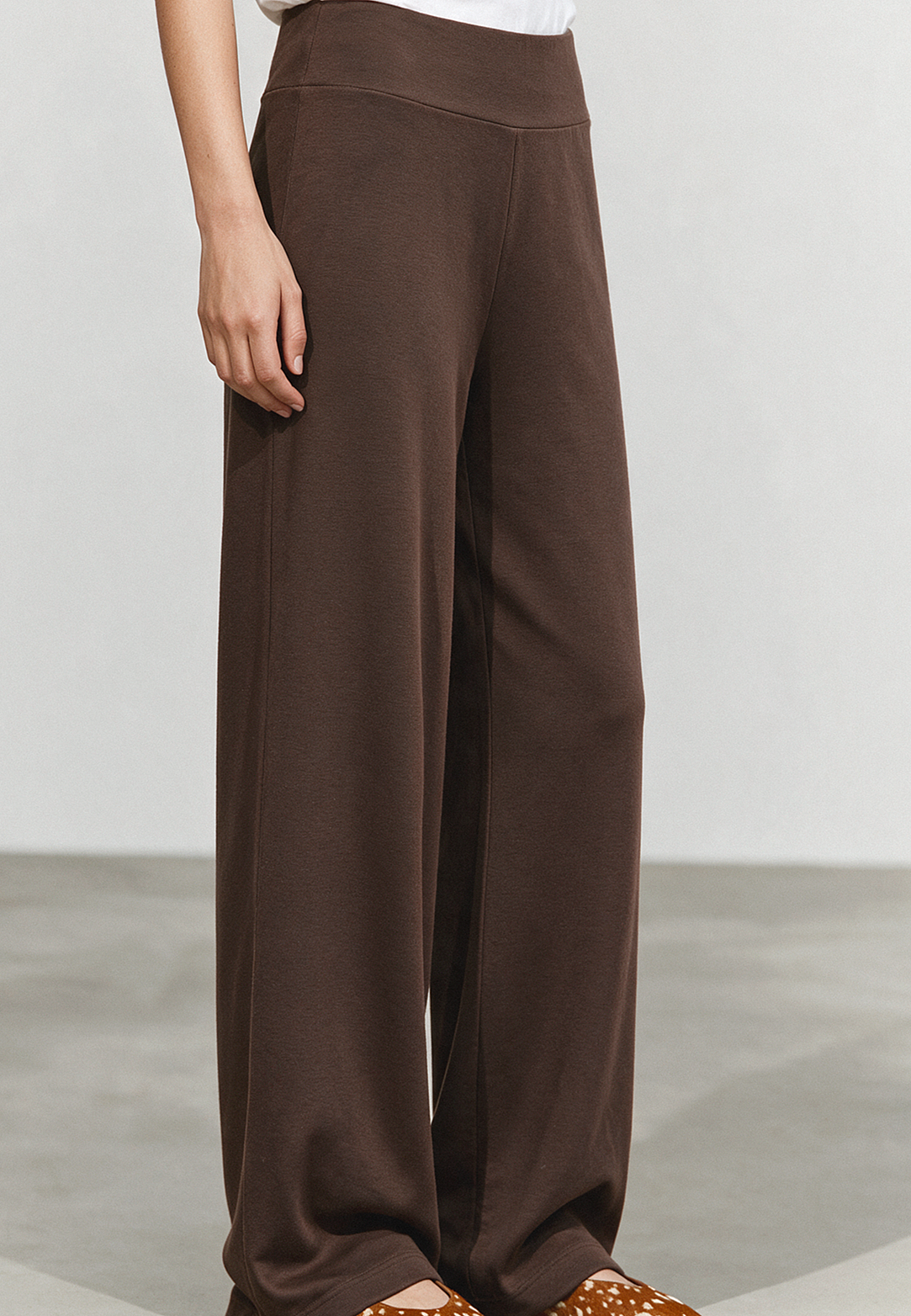 Noi Rayon Bol Paça Pantolon KAHVE - 1
