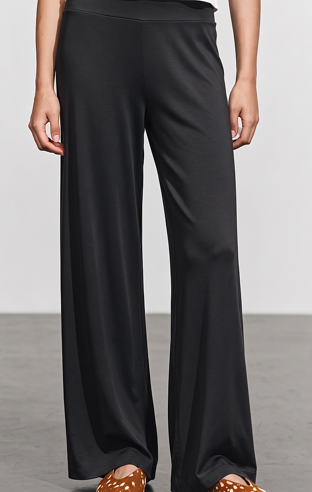 Noi Rayon Bol Paça Pantolon SİYAH