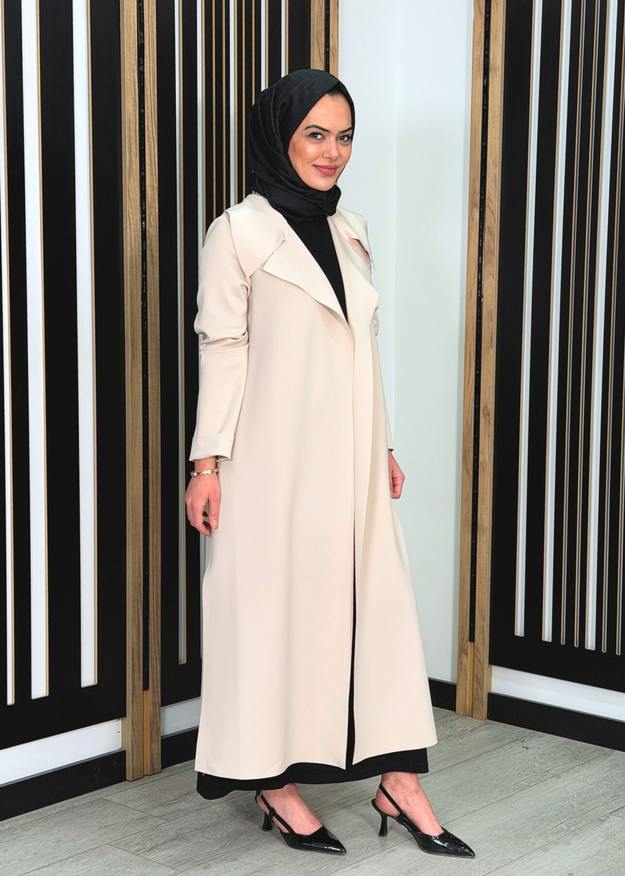 Noİ Scuba Arkası Kemerli Ceket TAŞ - 1