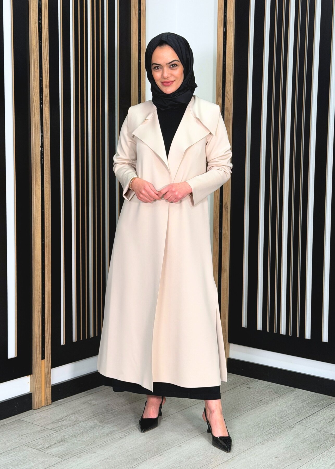 Noİ Scuba Arkası Kemerli Ceket TAŞ - 3