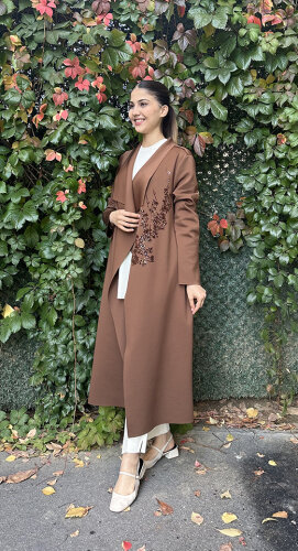 Noi Scuba Şal Yaka Floglu Ceket KAHVERENGİ - 2