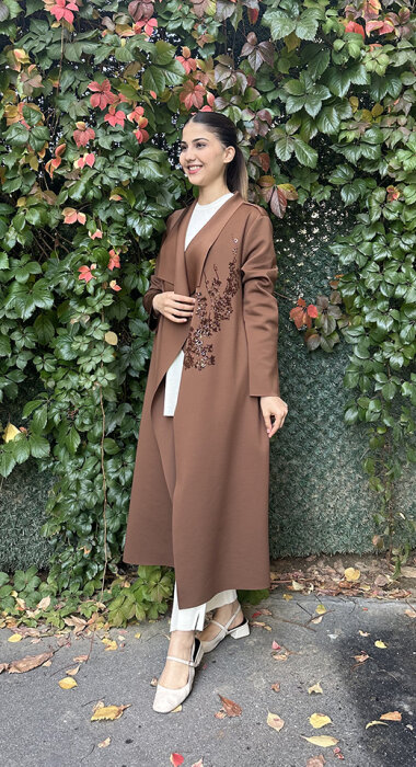 Noi Scuba Şal Yaka Floglu Ceket KAHVERENGİ - 2