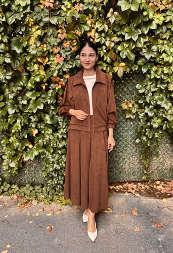 Noi Süet Pileli Etek TABA - NOİ