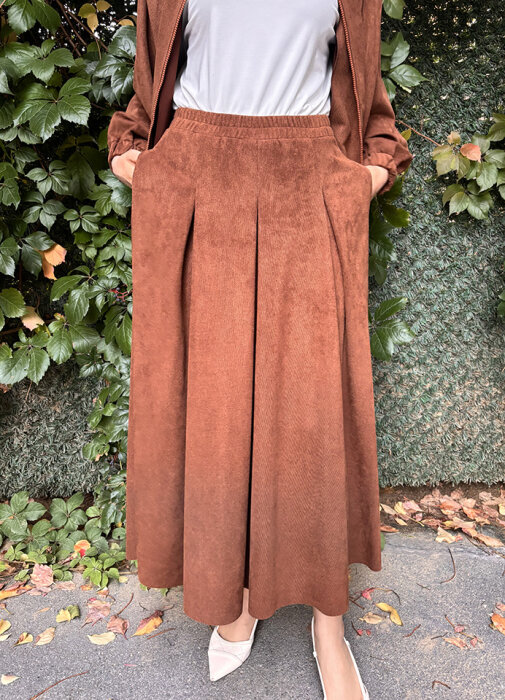 Noi Süet Pileli Etek TABA - 5