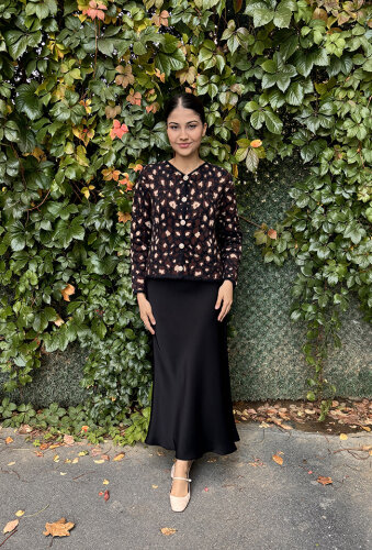 Noi Triko Çift Renkli Leopar Kısa Hırka KAHVERENGİ - NOİ