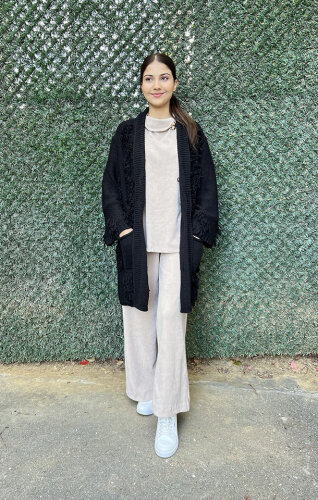 Noi Triko Püsküllü Hırka SİYAH - 2