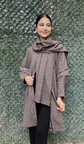 Noi Twit Kumaş Şallı Kısa Ceket BEJ - 2