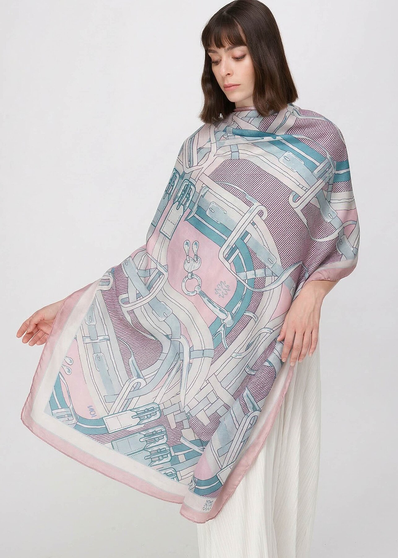 Noİ Viscon Diagonal Radius Kemerli Şal PUDRA - 1