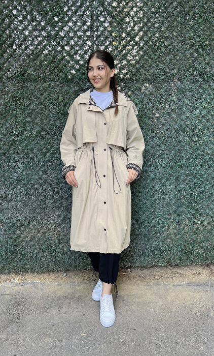 Nuss Belden Büzgülü Kap BEJ - 1