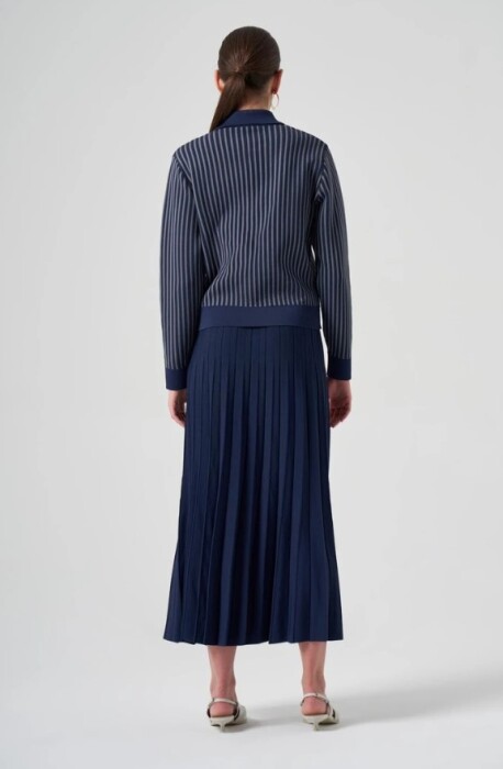 Nuss Çizgili Polo Yaka Takım LACİVERT - 3