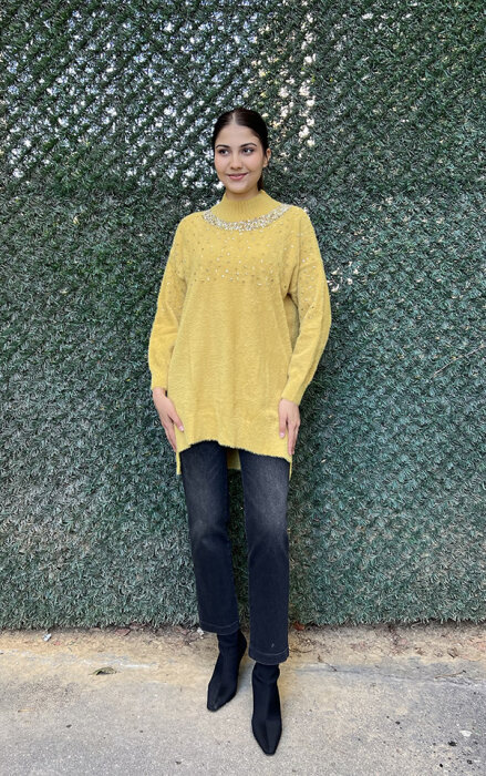 Nuss Önü Boncuklu Kazak HARDAL - 2