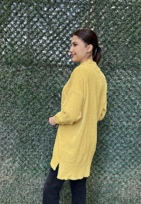 Nuss Önü Boncuklu Kazak HARDAL - 6