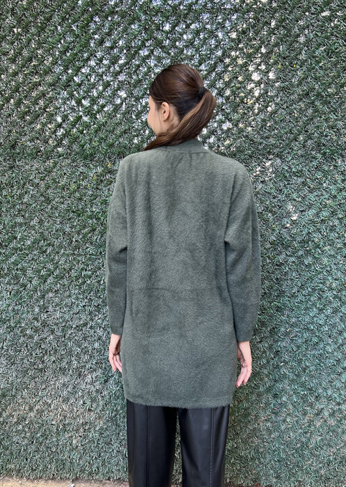 Nuss Önü Düğmeli Yumoş Hırka HAKİ - 4