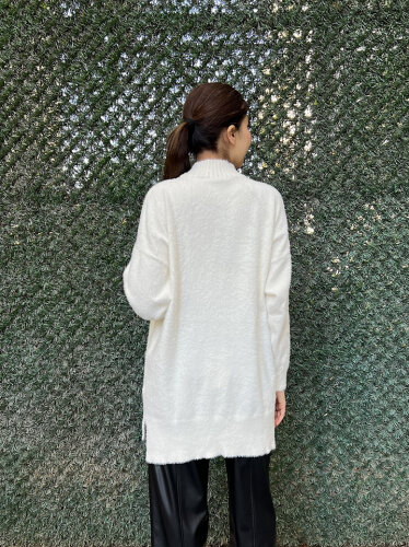 Nuss Önü Taşlı Yumoş Tunik EKRU - 5