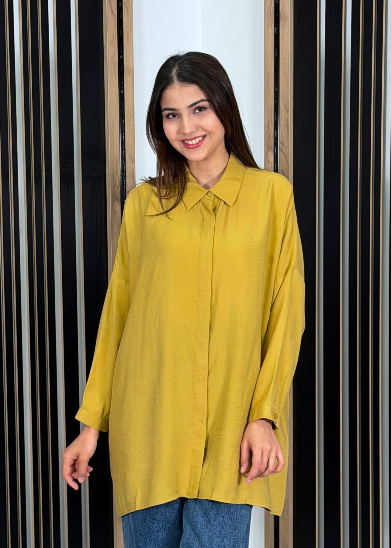 Nuss Oversize Gömlek Amber - 1