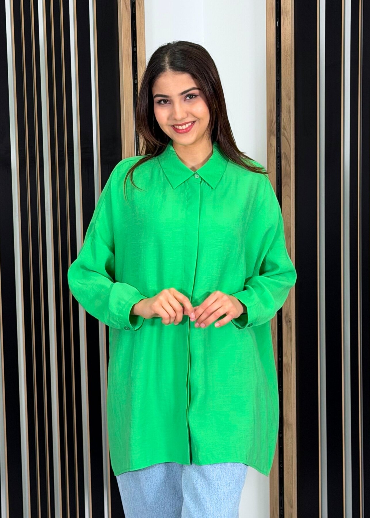 Nuss Oversize Gömlek BENETTON - 1