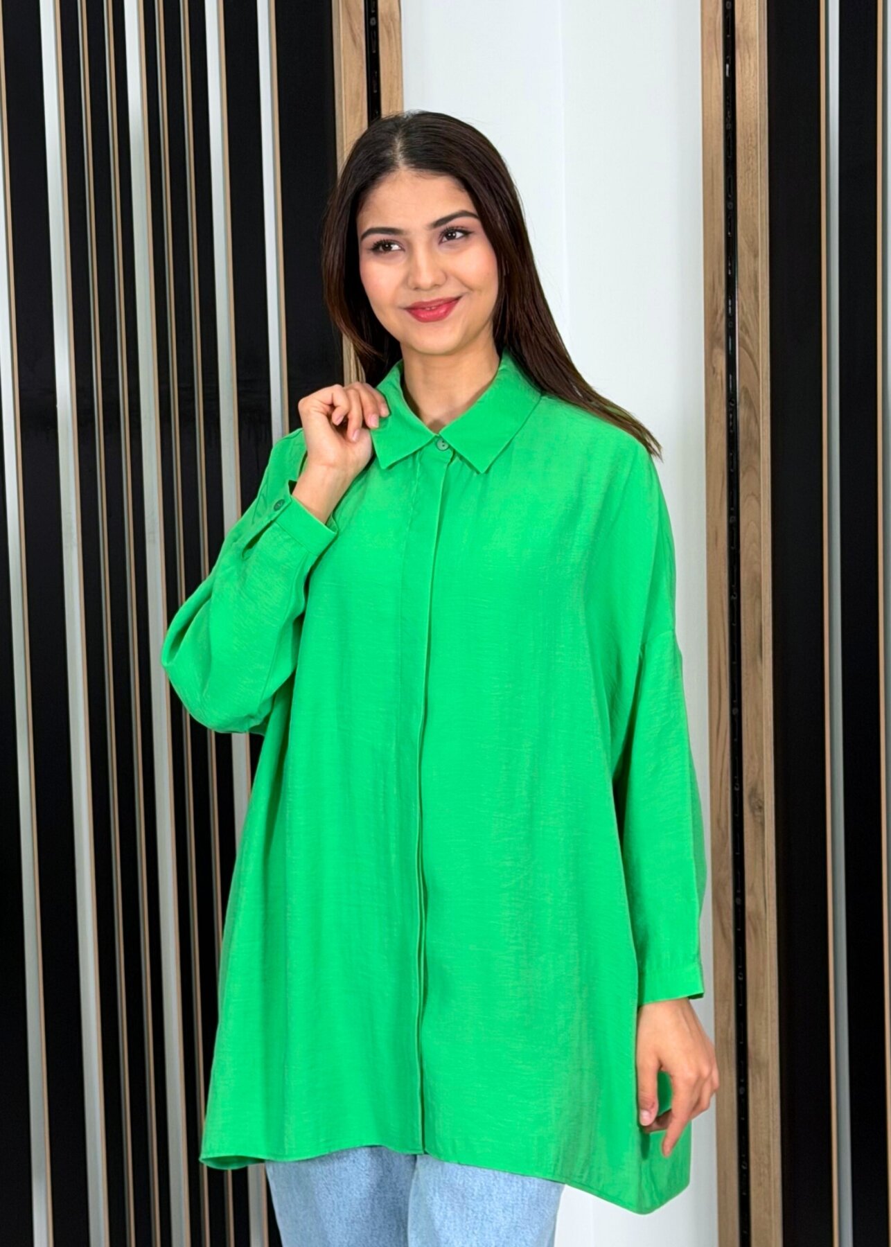 Nuss Oversize Gömlek BENETTON - 3