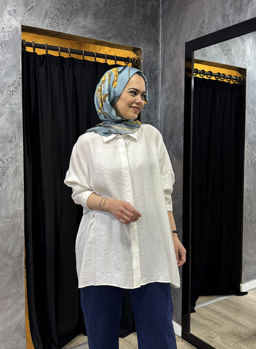 Nuss Oversize Gömlek EKRU - 1