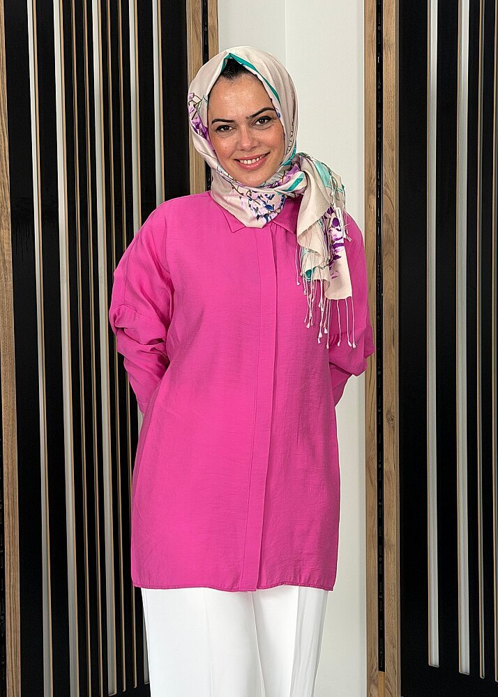 Nuss Oversize Gömlek FUŞYA - 2