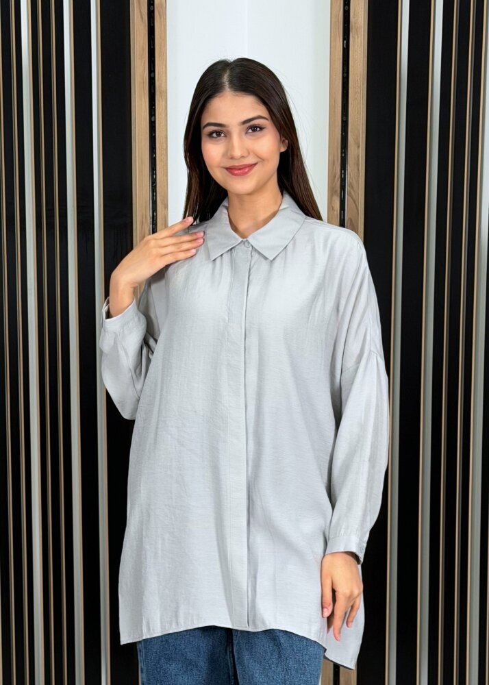Nuss Oversize Gömlek GRİ
