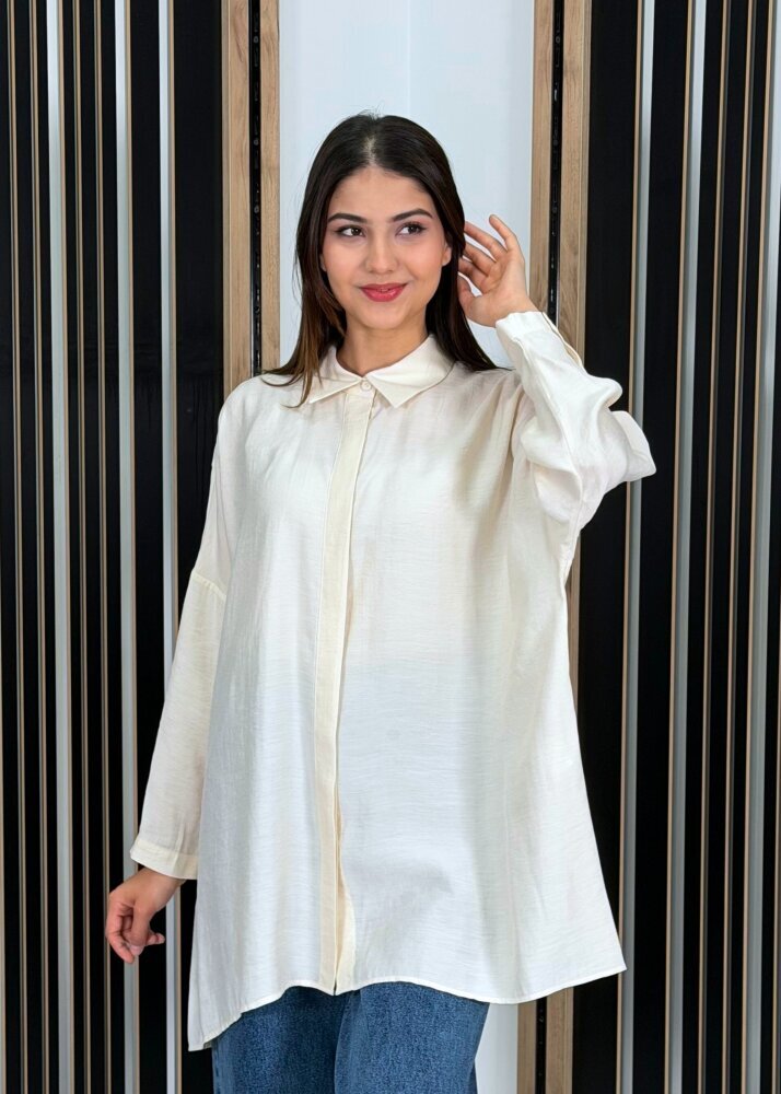 Nuss Oversize Gömlek KREM