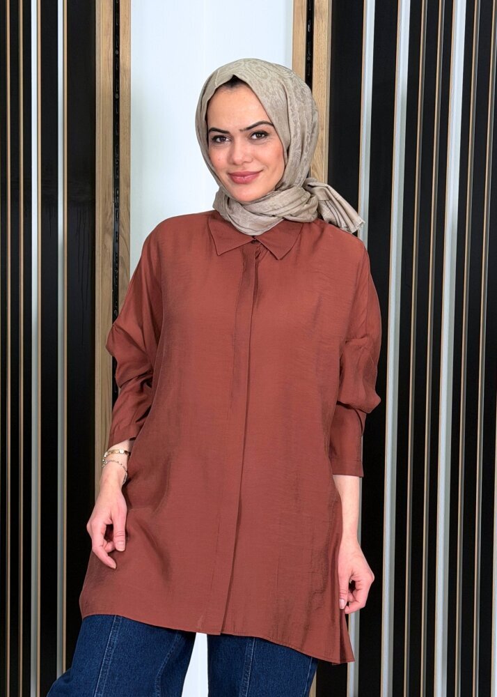 Nuss Oversize Gömlek Krokan