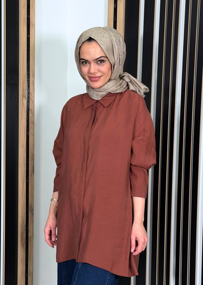 Nuss Oversize Gömlek Krokan - 3