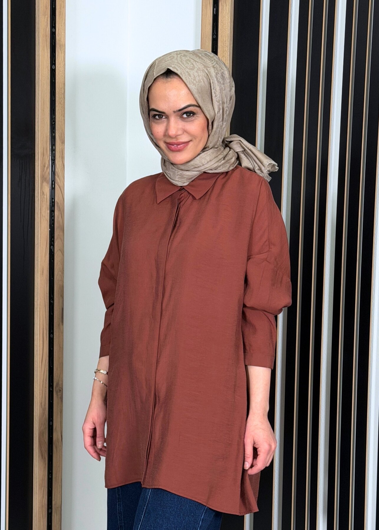 Nuss Oversize Gömlek Krokan - 3