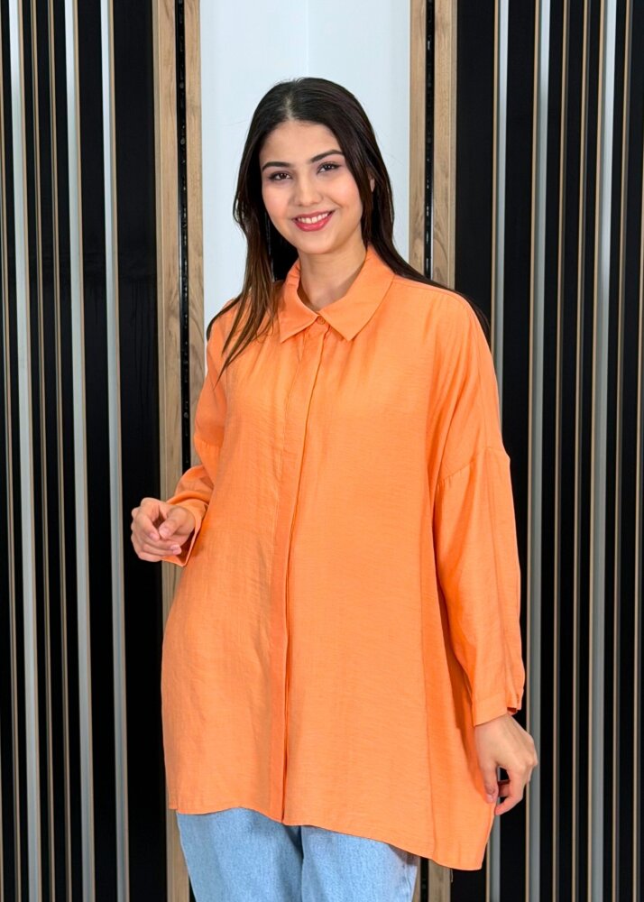 Nuss Oversize Gömlek Mango