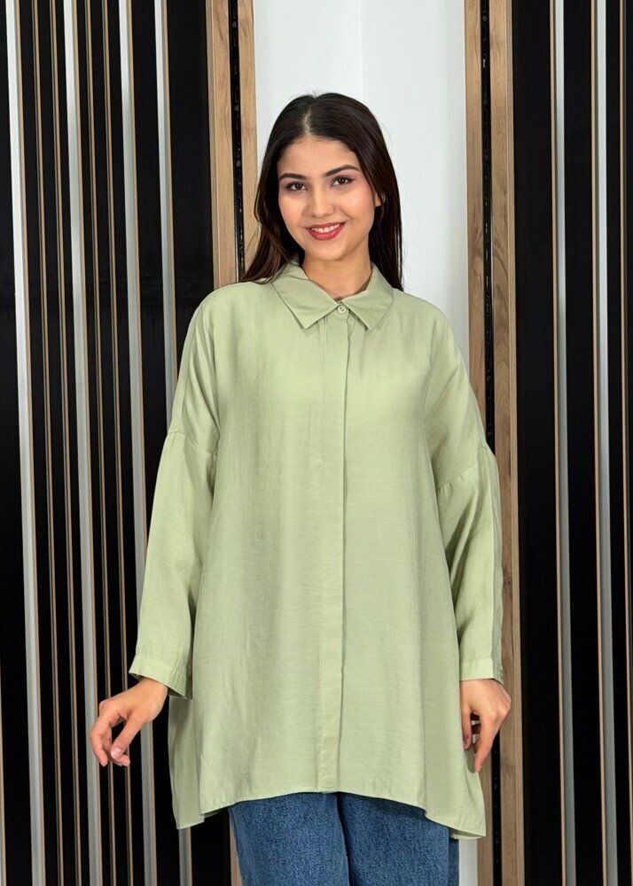 Nuss Oversize Gömlek Menta