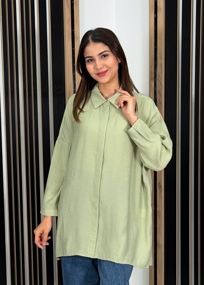 Nuss Oversize Gömlek Menta - 3